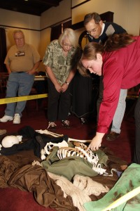 U Osher students participate in a forensic anthropology class.