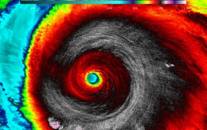 A view of Hurricane Patricia from NASA-NOAA's Suomi NPP satellite on Oct. 23.