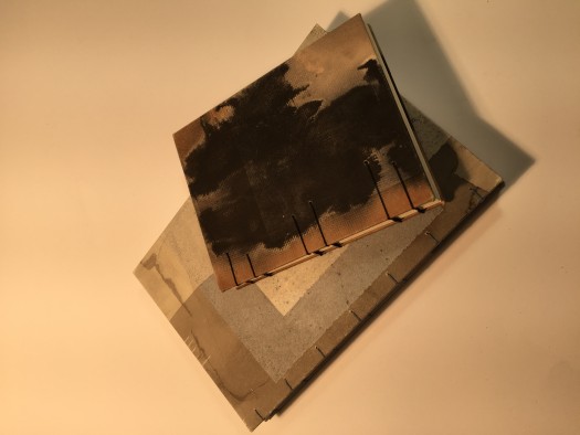 A sample of the use of ink in the book arts workshops