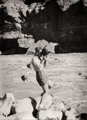 Genevieve de Colmont, one of the three Parisian explorers, shoots some river scenes.