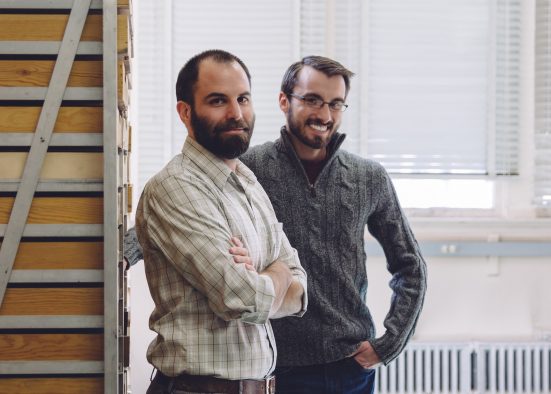University of Utah anthropologists Brian Codding (left) and Elic Weitzel.