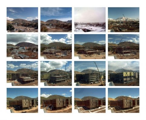 Time lapse of construction of Lassonde Studios at the University of Utah.