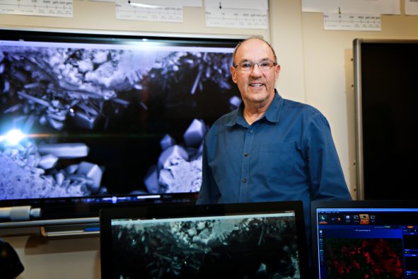 Joseph Moore from the University of Utah's Energy & Geoscience Institute leads a team that was one of two research groups selected by he U.S. Department of Energy to establish a multi-million-dollar geothermal field laboratory. Their proposed site is near Milford, Utah, and would be used to conduct research into geothermal technologies.