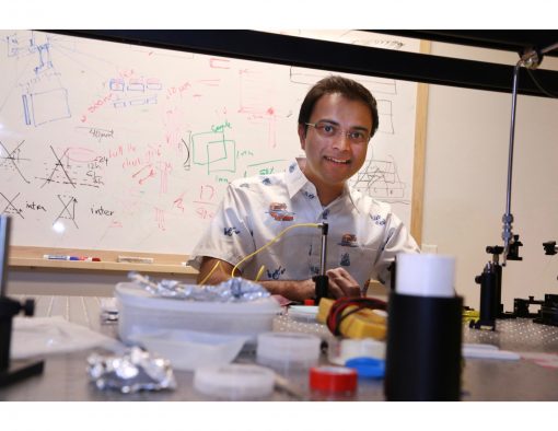University of Utah electrical and computer engineering associate professor Rajesh Menon (pictured) and his team have developed a cloaking device for microscopic photonic integrated devices — the building blocks of photonic computer chips that run on light instead of electrical current — in an effort to make future chips smaller, faster and consume much less power.